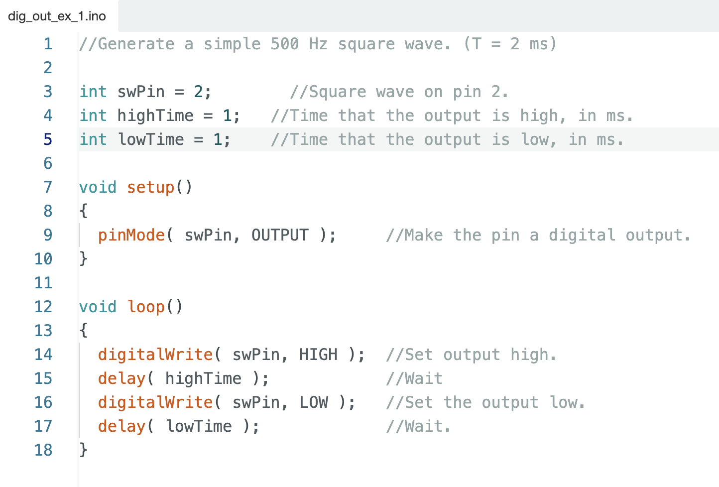 Arduino Club : Arduino Digital Out
